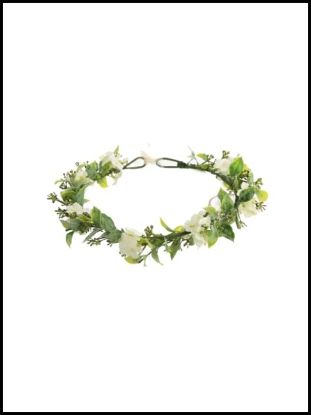 Bohemian Floral Wreath Adjustable Grass Crown Handmade Headband